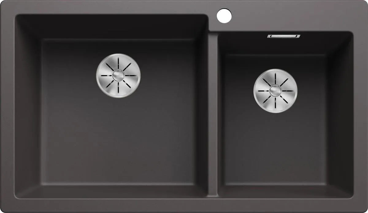 Chiuveta bucatarie Pleon 9 527638, Cuva Mare stanga, silgranit Gri Piatra, 860 x 500 mm, Blanco